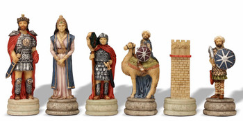 Romans & Arabia Hand Painted Theme Chess Set