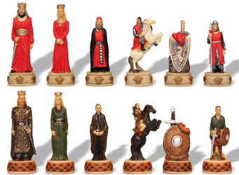 English & Scottish Hand Painted Theme Chess Set