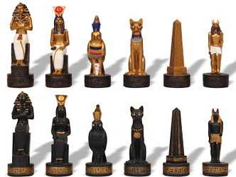 Ancient Egypt Hand Painted Theme Chess Set