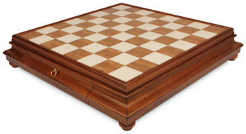 Italfama Tuscan Marble & Tilia Wood Two Drawer Chess Case - Large