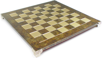 Brass & Brown Chess Board - 1.75" Squares