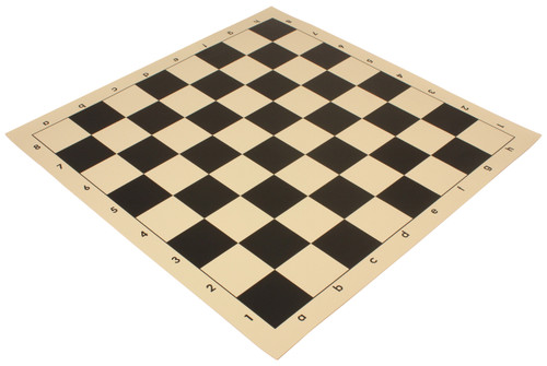 Club Vinyl Rollup Chess Board Black & Buff - 2.25