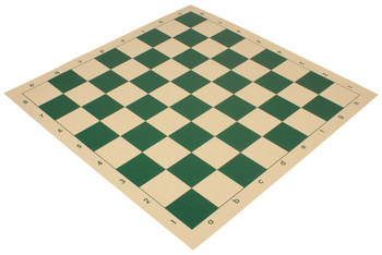 Club Vinyl Rollup Chess Board Green & Buff - 2.25" Squares