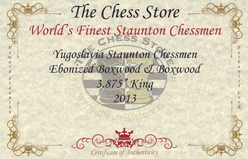 Zagreb Series Chess Set Ebonized & Boxwood Pieces with Walnut Chess Box - 3.875" King