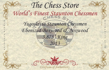 Zagreb Series Chess Set Ebonized & Boxwood Pieces with Mahogany Chess Box - 3.875" King