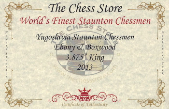 Zagreb Series Chess Set Ebony & Boxwood Pieces with Mahogany Chess Box - 3.87" King