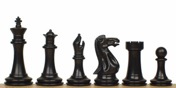 Executive Plastic Chess Set Black & Ivory Pieces with Vinyl Roll-up Board - Blue