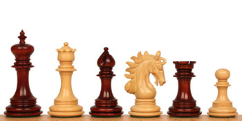 Marengo Staunton Chess Set with Padauk & Boxwood Pieces - 4.25" King