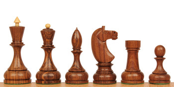 Russian 1940 Antique Reproduction Chess Set Golden Rosewood & Boxwood With Walnut Classic Chess Board