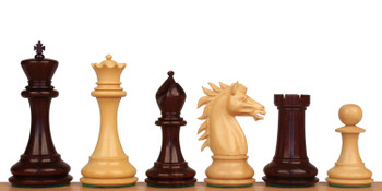 Copenhagen Staunton Chess Set with Red Sandalwood Boxwood Pieces 44 King