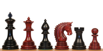 Patton Staunton Chess Set with Ebony Padauk Pieces 425 King