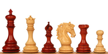 Palomo Staunton Chess Set with Padauk & Boxwood Pieces - King