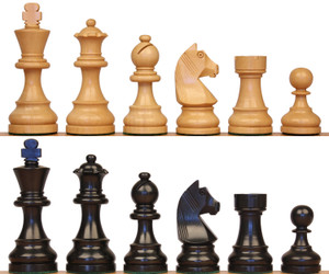 The Queen's Gambit Chess Set with Ebonized & Boxwood Pieces - King