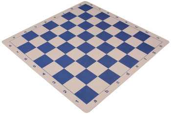 Lightweight Floppy Chess Board Blue & Ivory - 2.25" Squares