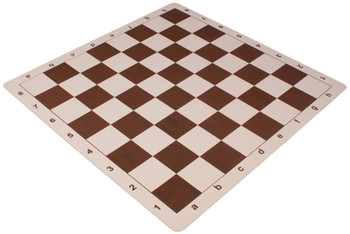 Lightweight Floppy Chess Board Brown & Ivory - 2.25" Squares