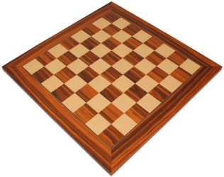 Santos Rosewood and Maple Deluxe Chess Board with 2.25 inch Squares - Natural Wood Chess Boards Chess Boards