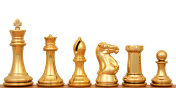 Large Poseidon Theme Chess Set Brass & Nickel Pieces with Blue