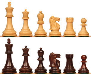 Reykjavik Series Chess Set with Rosewood & Boxwood Pieces- King