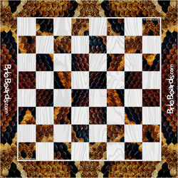 Rattle Snake Vinyl Printed Chess Board - 2" Squares
