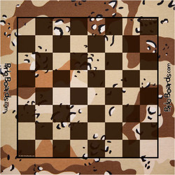 Desert Camo Vinyl Printed Chess Board - 2" Squares