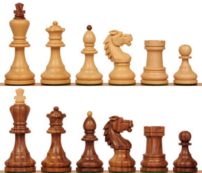 Bohemian Series Chess Set Golden Rosewood & Boxwood Pieces - King