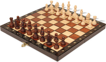 Magnet Folding Chess Set - Brown