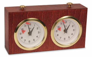 BHB Exklusiv Wood Chess Clock - Brown - Analog Chess Clocks Clocks