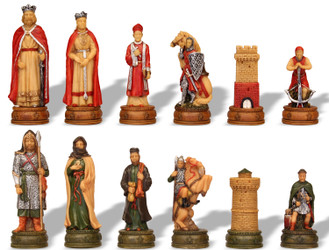 Camelot Hand Painted Theme Chess Set