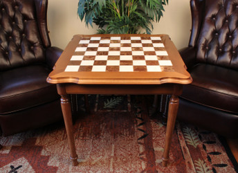 Italfama Marble & Tilia Wood Two Drawer Chess Table - Large