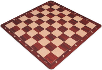 The Chess Store Floppy Chess Board Rosewood & Maple Squares with Alpha-Numeric Notation - Squares