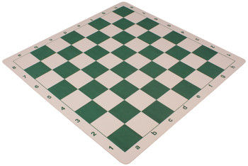 The Chess Store Floppy Chess Board Green & Ivory Squares with Alpha-Numeric Notation -  Squares