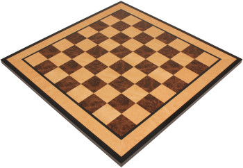 Walnut Burl & Bird's-Eye Maple Special Edition Chess Board - 1.75" Squares