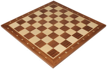 Imperfect Sunrise Walnut & Maple Chess Board with Notation - Squares