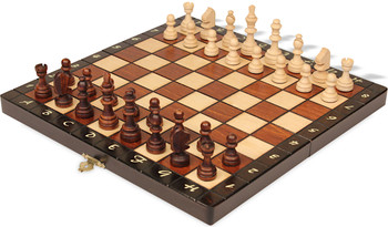 Imperfect Magnet Folding Chess Set - Brown