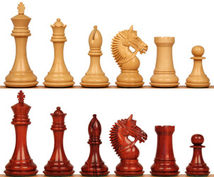 Llamrei Staunton Chess Set with Padauk & Boxwood Pieces - King
