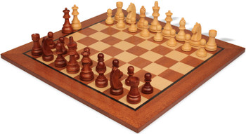Staunton Chess Set Walnut Stained & Natural Pieces