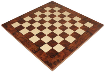 Walnut Burl & Erable High Gloss Chess Board - 2" Squares