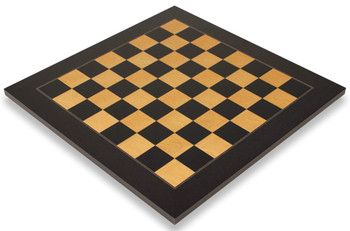 Black & Ash Burl High Gloss Deluxe Chess Board 1.75" Squares