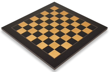 Black & Ash Burl High Gloss Deluxe Chess Board 2" Squares