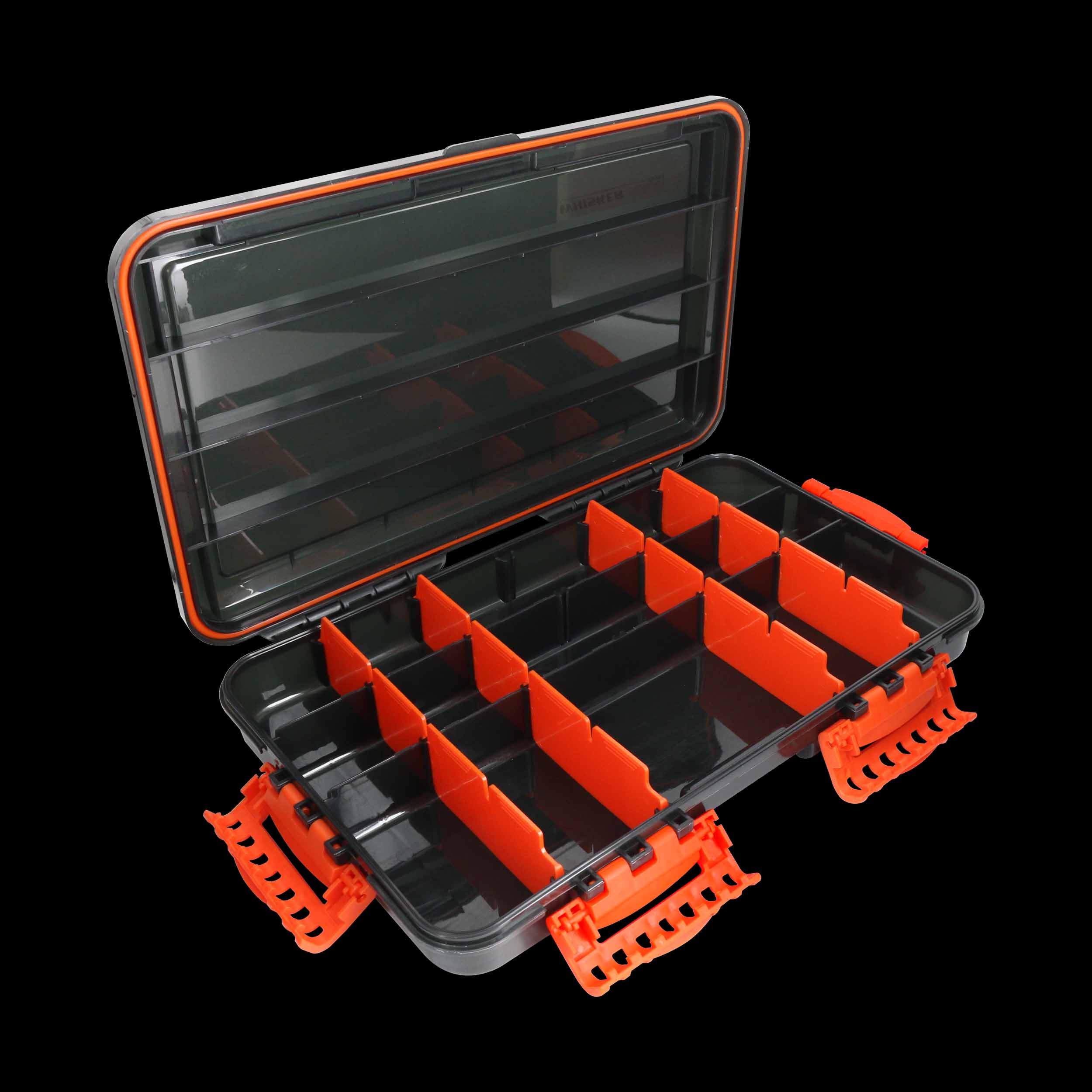 Large Plastic Tackle Box Storage Organizer Box 3700 Utility Tray with  adjustable dividers 2 PACK