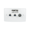 F-Type high return loss grounding plate for Foxtel installations Front View
