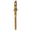 Side profile of Gold finish zinc plated screw eye for antenna masts