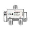 Hills BC75368 2-way power pass splitter ready to be connected with masthead amplifiers