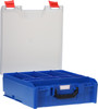 StorageTek Case Large Clear PC Lid c/w dividers-Blue