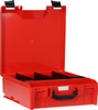 StorageTek Case Large ABS Lid c/w dividers-Red with Black Clasps