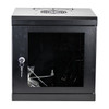 Pre-assembled DataTek wall cabinet with cable entry knock-outs and included keys