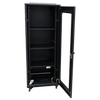 Toughened glass door open >180° on Datatek 32U rack