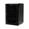 Datatek 18U 600mm deep wall mount cabinet front angle view