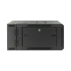 Side view of Datatek 4U 600mm Swing Frame Wall Mount Data Cabinet showing lockable side panel