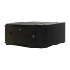 Side view of Datatek 4U 600mm Swing Frame Wall Mount Data Cabinet showing lockable side panel and removable rear door